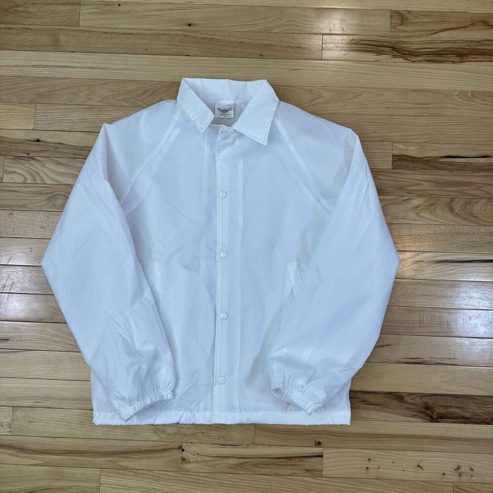 Vintage Auburn Sportswear White Windbreaker Jacket USA Made Size Large Near Mint